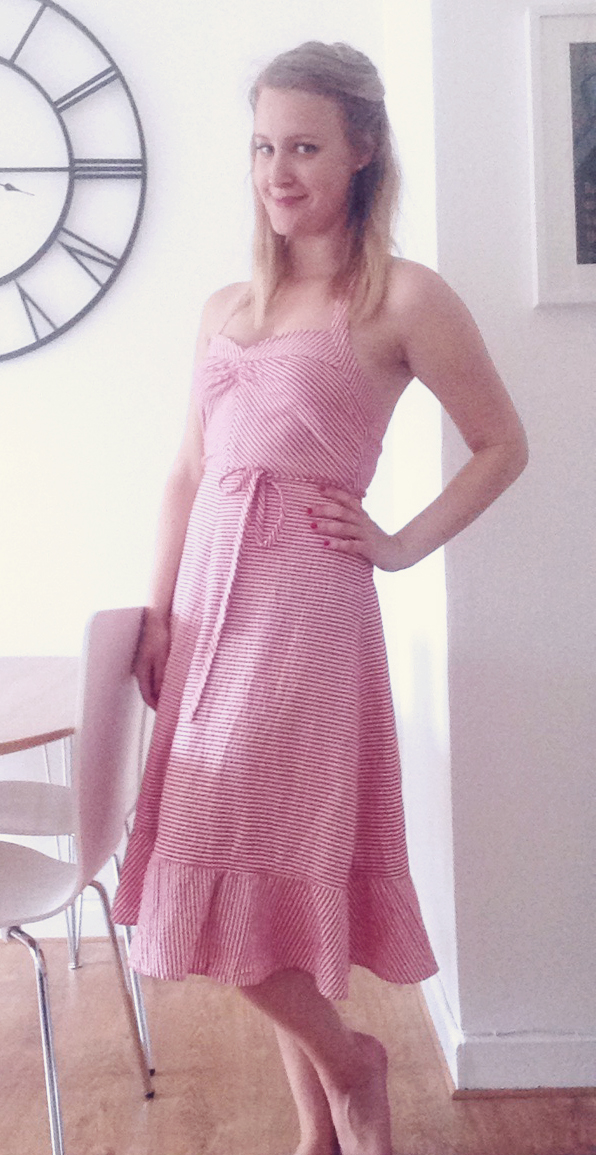 emma sundh vintage röd klänning